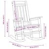 vidaXL Garden Rocking Chair Light Grey 92 x 70 x 108cm HDPE