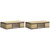 vidaXL Storage Box with Transparent Side Window 2 pcs Non-woven fabric