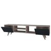 Homemania TV Stand Dore 160x29.7x40.6cm Black and Walnut