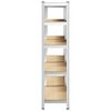 vidaXL 5-Layer Heavy-duty Shelves 2 pcs Silver Steel&Engineered Wood