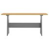 vidaXL Dining Table with Bench REINE Honey Brown&Grey Solid Wood Pine