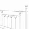 vidaXL Daybed Frame with Headboard White 107 x 203 cm Steel