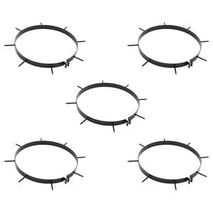 vidaXL Lawn Aerator Clamp with Spikes 5 pcs Black &Oslash; 300 mm Iron