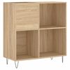 vidaXL Record Cabinet | Sonoma oak | Engineered wood | Medium | Record Cabinet
