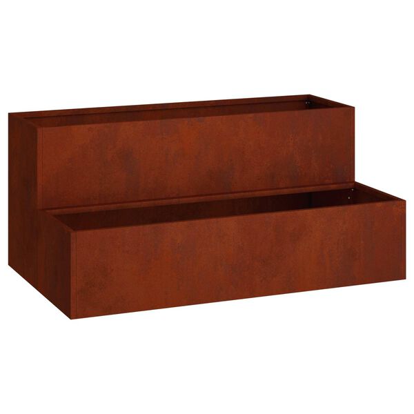 vidaXL Garden Planter Rusty 100 x 60 x 45 cm Weathering Steel