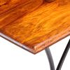 vidaXL Coffee Table with Curled Legs Solid Wood 110x60x39 cm