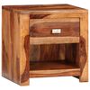 vidaXL Nightstand with 1 Drawer Solid Acacia Wood