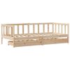 vidaXL Daybed with Drawers without Mattress 90x200 cm Solid Wood