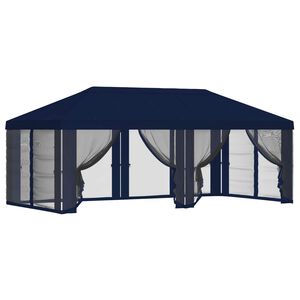 vidaXL Gazebo Cover with Sidewalls 6 x 3 m Blue Polyester 190
