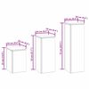 vidaXL Plant Stand 3 pcs Olive green Steel