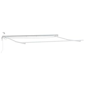vidaXL Awning Frame with LED Strip Lights White 500 x 300 cm Aluminium