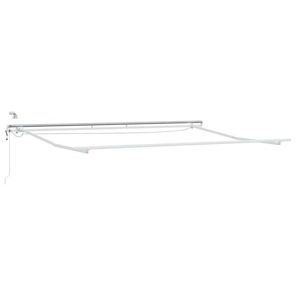 vidaXL Awning Frame with LED Strip Lights White 500 x 300 cm Aluminium