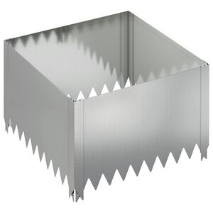 vidaXL Lawn Edging 60 x 60 x 35 cm Steel Silver