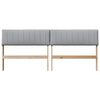 vidaXL Upholstered Headboard Light Grey 180 cm Solid Pine Wood