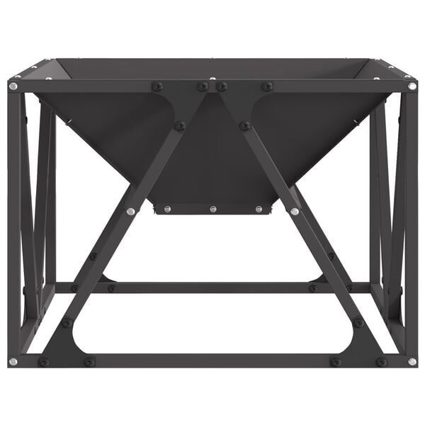 vidaXL Fire Pit Black 50 x 50 x 35 cm Steel