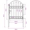 vidaXL Fence Gate Assen Grey 100 x 125 cm Powder-Coated Steel