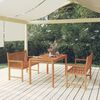vidaXL 3 Piece Garden Dining Set Solid Wood Teak