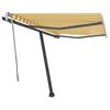 vidaXL Freestanding Manual Retractable Awning 350x250 cm Yellow/White