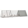 vidaXL Rabbit Cage Grey 302.5x80.5x71 cm Galvanised Steel