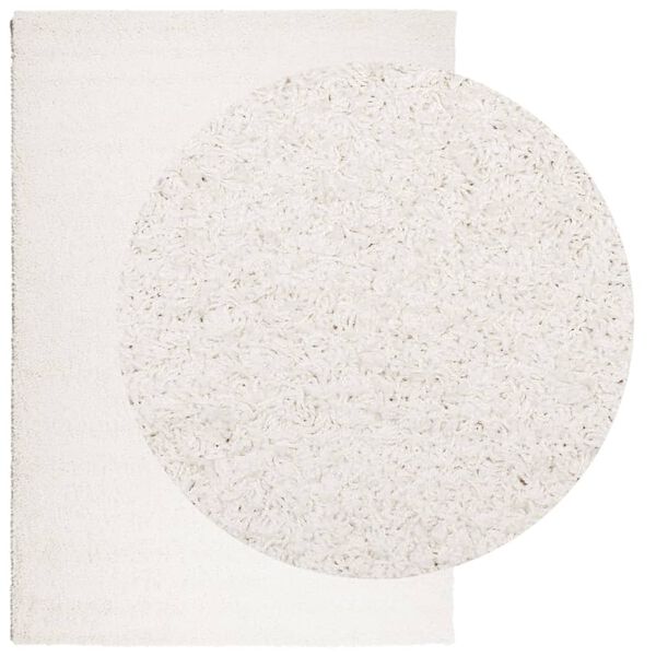 vidaXL Shaggy Rug PAMPLONA High Pile Modern Cream 140x200 cm