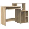 vidaXL Desk with Shelf Sonoma Oak 120.5 x 44 x 88.5 cm Engineered Wood