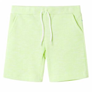 vidaXL Kids' Shorts with Drawstring Neon Yellow 140