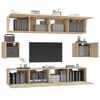 vidaXL 6 Piece TV Cabinet Set Sonoma Oak Engineered Wood