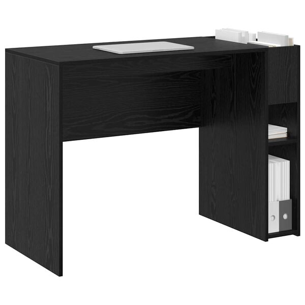 vidaXL Desk Black Oak 109 x 50 x 78 cm Engineered Wood