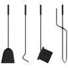 vidaXL 5 Piece Fireplace Tool Set 18x56 cm Steel