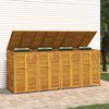 vidaXL Quadruple Garbage Bin Shed 280x89x117 cm Solid Wood Acacia