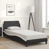 vidaXL Bed Frame "Dover" Black and White 90x190 cm Single Faux Leather