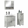vidaXL Bathroom Furniture Set with Drawer 3 pcs Concrete Grey