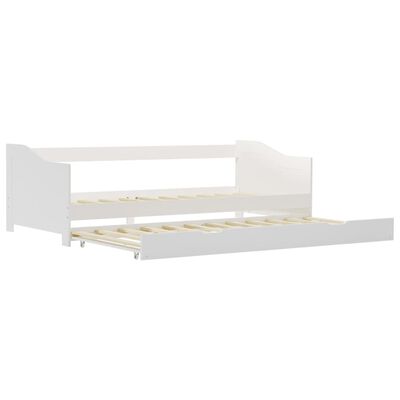 Sofa Bed Frame White Pinewood 90x200 Cm, Pull Out Sofa Bed Frame