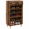 vidaXL Shoe Cabinet Plain Old Wood 60 x 35 x 105 cm Engineered Wood