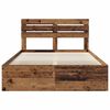 vidaXL Bed Frame with Headboard Old Wood 160 x 200 cm Solid Pine Wood