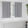 vidaXL Blackout Curtains with Rings 2 pcs Light Grey 140 x 140 cm
