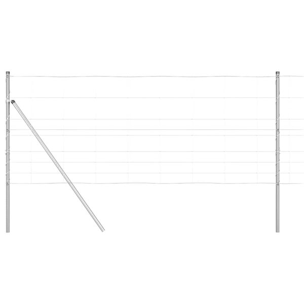 vidaXL Fence Post Galvanized 100 x 1 m Steel