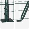vidaXL Fence with Post Green 1.5 x 10 m Steel and PVC