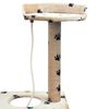 vidaXL Cat Tree with Sisal Scratching Posts 150 cm Paw Prints Beige
