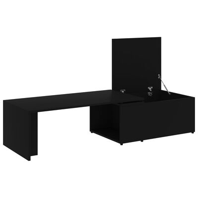 vidaXL Coffee Table Black 150x50x35 cm Engineered Wood