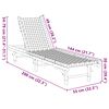 vidaXL Sun Lounger with Black Woven Webbing 55x200x30 cm Bamboo