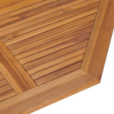 vidaXL Folding Garden Dining Table 110x110x75 cm Solid Wood Teak