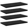 vidaXL Bookshelf Board 4 pcs Black 40 x 20 x 1.5 cm Engineered Wood