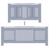 vidaXL Radiator Cover 2 pcs Grey 205 x 20.5 x 81.5cm Engineered Wood