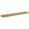 vidaXL Wall Shelf with Shelf 2 pcs Brown 60 x 9 x 3 cm Engineered Wood