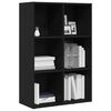 vidaXL Book Cabinet Black Oak 66x30x98 cm Engineered Wood