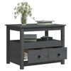 vidaXL Coffee Table Grey 71x49x55 cm Solid Wood Pine