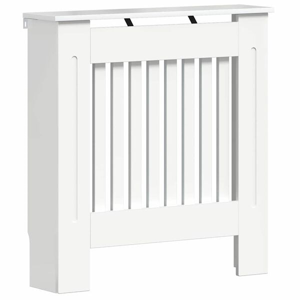 vidaXL Radiator Cover High Gloss White 78 x 19 x 81.5 cm