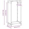 vidaXL Firewood Rack White 44x28x90 cm Cold-rolled steel