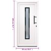 vidaXL Front Door White 98x200 cm PVC